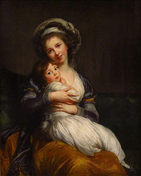 Elisabeth LouiseVigee Lebrun Madame Vigee Le Brun et sa fille Spain oil painting art